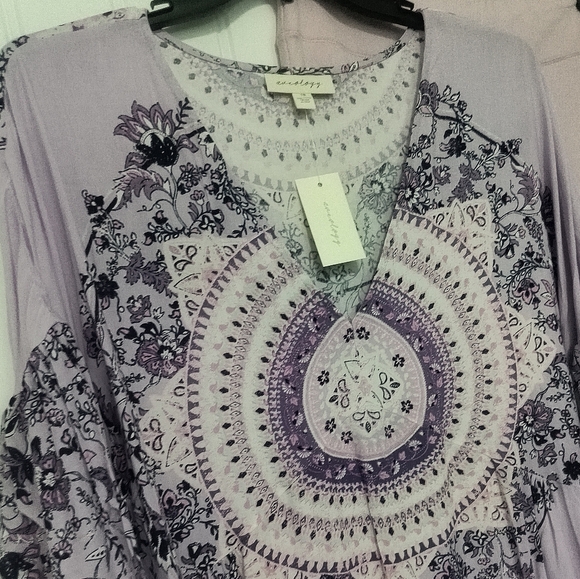 New Blue Sun Tunic / Size 2X - Picture 3 of 5